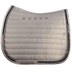 Saddle Pad DR Vincere Satin With Stones Grey