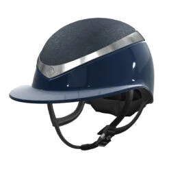 Special Offer - Charles Owen Halo Luxe CX Gloss With Crystal Fabric - Blue - 56