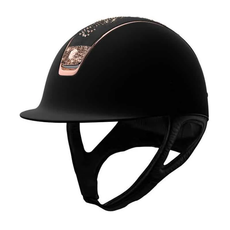 Helmet Samshield Shadowmatt Flower Swarovski Crystal Fabric Rose Gold - Image 2