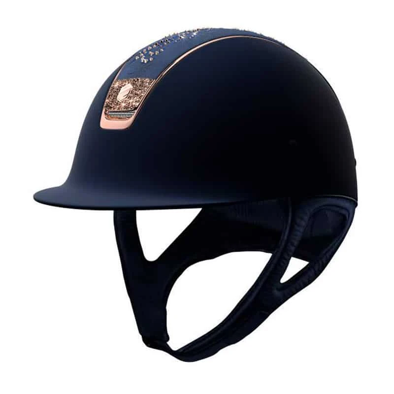 Helmet Samshield Shadowmatt Flower Swarovski Crystal Fabric Rose Gold - Image 4
