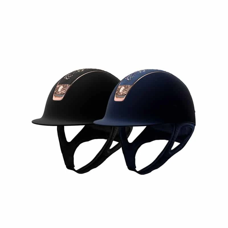 Helmet Samshield Shadowmatt Flower Swarovski Crystal Fabric Rose Gold