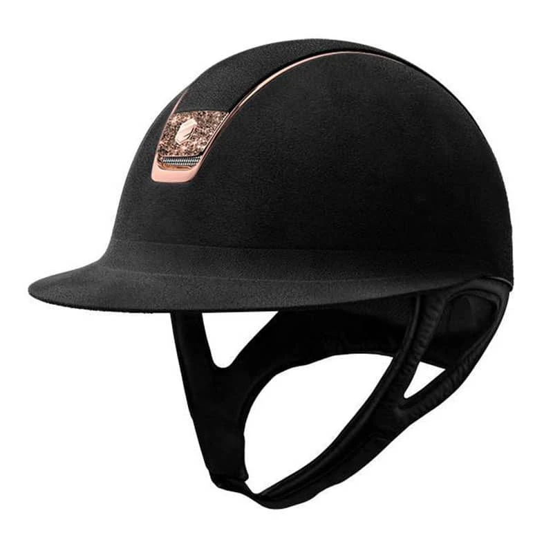 Helmet Samshield Miss Shield Alcantara Crystal Fabric Rose Gold - Image 2