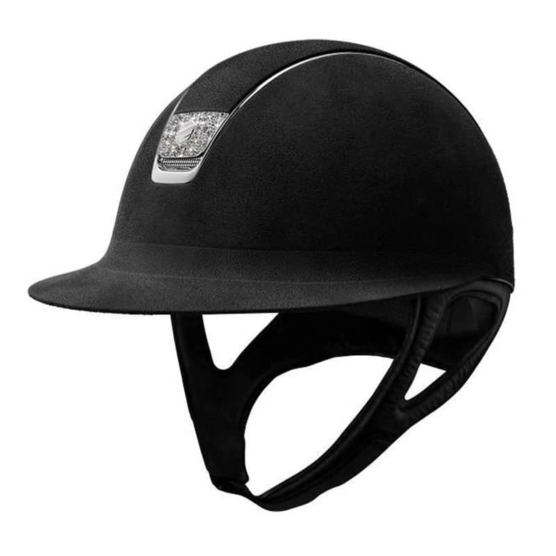 Helmet Samshield Miss Shield Alcantara Crystal Fabric Chrome Silver - Image 2