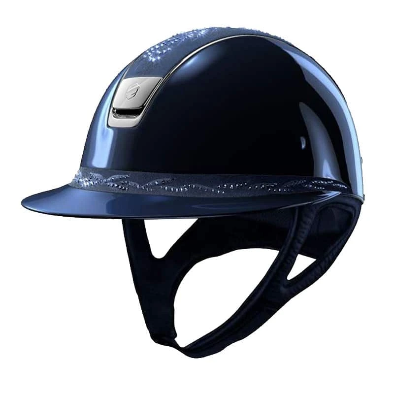 Helmet Samshield Miss Shield Glossy Flower Swarovski Chrome Silver - Image 4