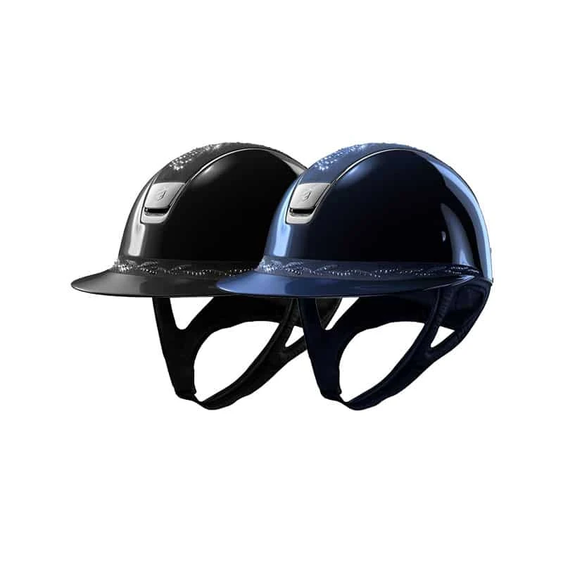 Helmet Samshield Miss Shield Glossy Flower Swarovski Chrome Silver