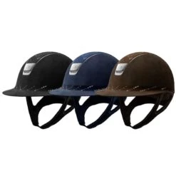 Helmet Samshield Miss Shield Alcantara Chevron Chrome Silver