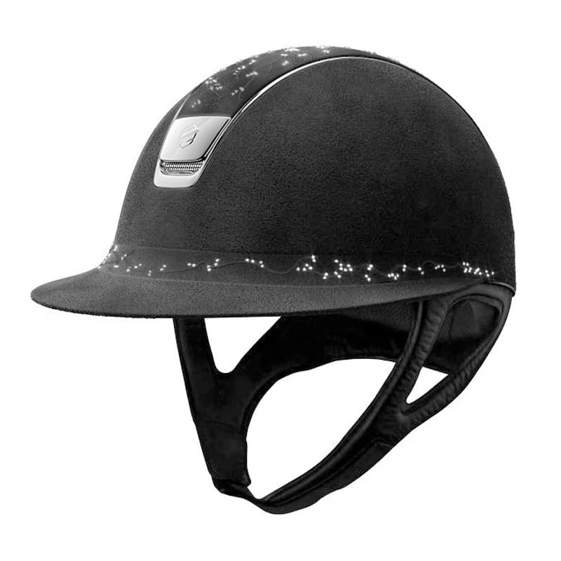 Helmet Samshield Miss Shield Alcantara Crystal Leaf Chrome Silver - Image 2