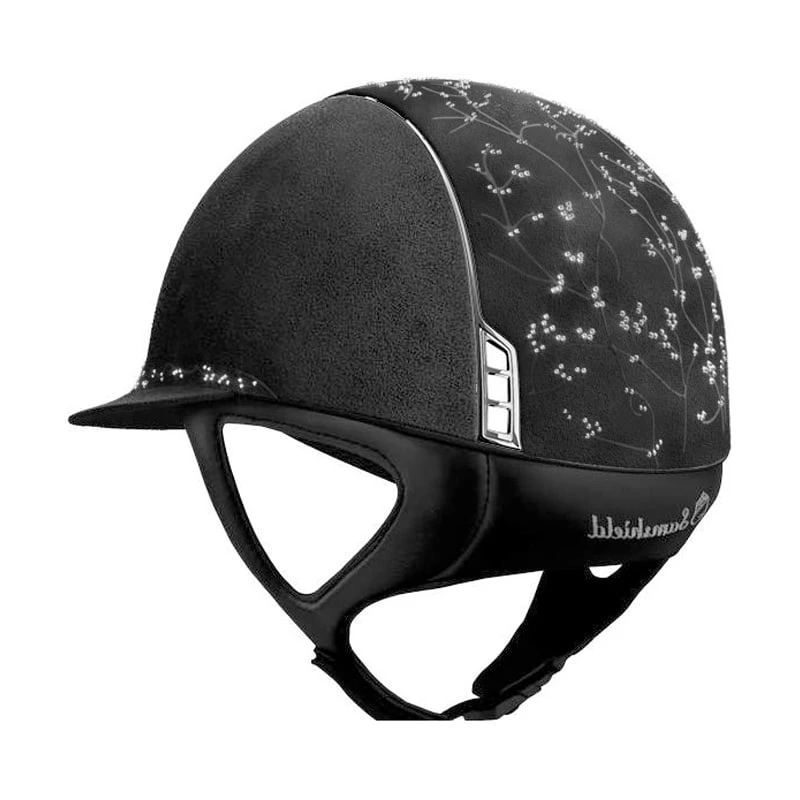 Helmet Samshield Miss Shield Alcantara Crystal Leaf Chrome Silver - Image 5