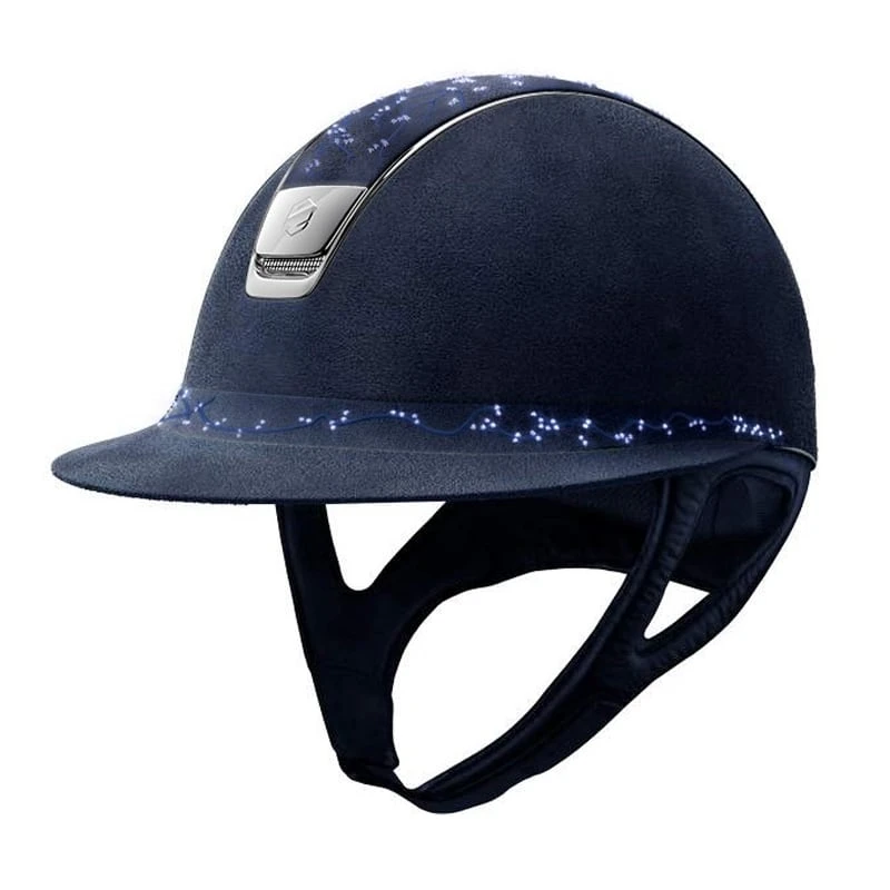 Helmet Samshield Miss Shield Alcantara Crystal Leaf Chrome Silver - Image 4