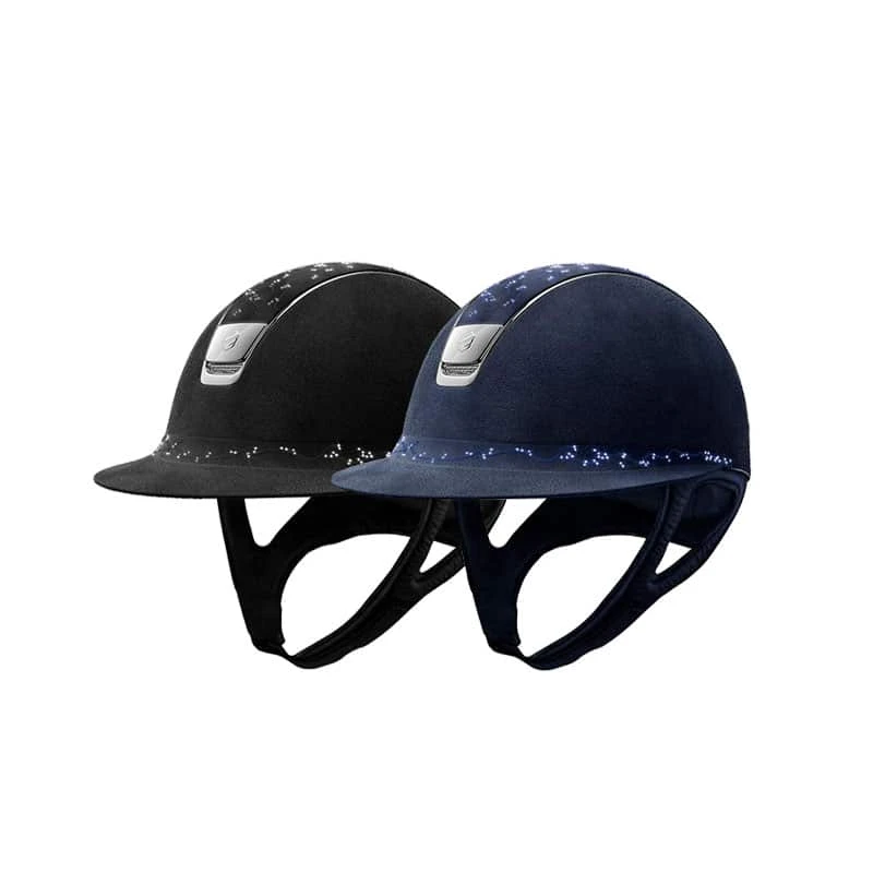 Helmet Samshield Miss Shield Alcantara Crystal Leaf Chrome Silver